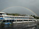 (240'216) - Motorschiff Berner Oberland am 24. September 2022 an der Schifflndte Thun