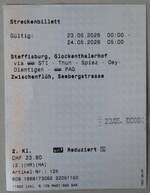 (2870519) - STI/SBB/PAG-Einzelbillet vom 23. Mai 2026 am 31. Mai 2026 in Thun