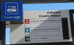 (233'646) - engadin mobil-Haltestellenschild - Celerina, Cresta Palace