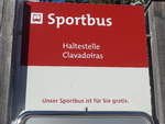 (200'281) - Sportbus-Haltestelle - Lenzerheide, Clavadoiras - am 26. Dezember 2018