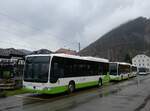 (268'415) - transN, La Chaux-de-Fonds - Nr. 331/NE 28'231 - Mercedes (ex TRN La Chaux-de-Fonds Nr. 331) am 24. Oktober 2024 beim Bahnhof Fleurier