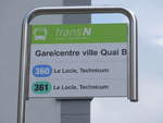 (203'617) - transN-Haltestelle - Le Locle, Gare/centre ville - am 13. April 2019