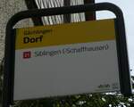 (255'375) - vb/sh-Haltestellenschild - Gchlingen, Dorf - am 17.