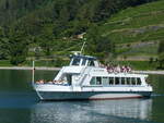 (238'226) - Motorschiff Churfirsten am 17. Juli 2022 an der Schifflndte in Walenstadt