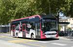 (278'755) - TRAVYS Yverdon - Nr. 161/VD 489'113 - eVolvo am 9. August 2025 beim Bahnhof Yverdon