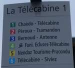 259'373) - Bus Haute-Nendaz Shuttle-Haltestellenschild - La Tlcabine 1 - am 16.