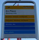 (177'580) - PostAuto/Bus urbain-Haltestellenschild - Monthey-Ville, En Place - am 2.