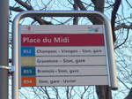 (176'596) - BUS-Sdunois-Haltestelle - Sion, Place du Midi - am 12.