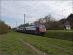 Re 450 102 mit einer S-Bahn Z�rich bei Jestetten.
