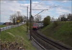 Re 450 078 mit einer S-Bahn Zürich bei Lottstetten.
