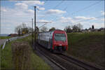 Re 450 023 mit einer S-Bahn Zürich bei Lottstetten.