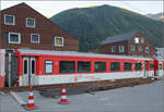 Gemischtklassiger Steuer-Einheitswagen I, ABt 4191 der MGB mit Kopfdesign im Stil der Deh 4/4 II der FO. Andermatt, August 2025.