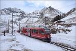 ABe 8/12 3504 'Dario Cologna' auf der Alp Grüm.