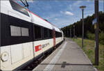 Jurabahn vor der Generalsanierung im Abschnitt Sanceboz-Sombeval – Moutier.

RBDe 560 227 in Pontenet. August 2026.