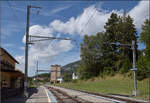 Jurabahn vor der Generalsanierung im Abschnitt Sanceboz-Sombeval – Moutier.

Bahnhof Malleray-B�villard, Blick birsaufw�rts. August 2026. 