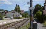 Jurabahn vor der Generalsanierung im Abschnitt Sanceboz-Sombeval – Moutier.

Haltepunkt Sorvilier. August 2026. 