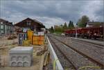 Bilder vom Bahnhofsumbau in Bonfol. April 2023.