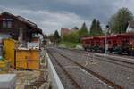 Bilder vom Bahnhofsumbau in Bonfol. April 2023.