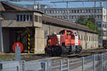 Gute Laune und Vorfreude auf das Jubilumsfest der Emmentalbahn mit Em 847 004. Mai 2025.
