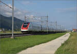 RABDe 500 036 'Minister Kern' und RABe 500 009 'Friedrich Dürrenmatt' bei Neumatten, Oberbuchsiten. August 2025.