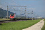 RABDe 500 008 'Vincenzo Vela' und RABDe 500 001 'Jean Piaget' bei Neumatten, Oberbuchsiten. August 2025.