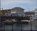 RABe 512 050 auf der Aarebr�cke in Solothurn. September 2026.