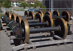 Achsen des Typs ULT 25 von Josef Mayer f�r VTG Deutschland mit der hohen m�glichen Achslast von 25t in Balsthal.