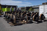 Achsen des Typs ULT 25 von Josef Mayer f�r VTG Deutschland mit der hohen m�glichen Achslast von 25t in Balsthal.