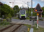 RABe 528 211 in Huttwil. Mai 2025.