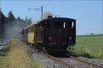 Öffentlicher Fahrtag auf der Emmentalbahn. 

BSB Ed 3/4 51 am Scheitelpunkt bei Weier. Juli 2023.