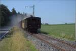 Öffentlicher Fahrtag auf der Emmentalbahn. 

BSB Ed 3/4 51 am Scheitelpunkt bei Weier. Juli 2023.