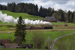 Ostermontag bei der 'Emmentalbahn'.

Eb 3/5 5810 bei Hertenholz. Untere Wassermatt, April 2024.
