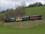 Ostermontag bei der 'Emmentalbahn'.

Eb 3/5 5810 bei Gammenthal. April 2024.