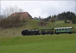 Ostermontag bei der 'Emmentalbahn'.

Eb 3/5 5810 bei Griesbachmatten. April 2024.