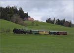 Ostermontag bei der 'Emmentalbahn'.

Eb 3/5 5810 bei Wydithub. April 2024.