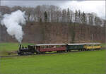 Ostermontag bei der 'Emmentalbahn'.

E 3/3 853 der JS bei Mauer. April 2024.