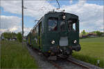 150 Jahre Emmentalbahn. 

BDe 2/4 240 auf dem Weg zum Scheitelpunkt der RSHB-Strecke. Weier i.E., Mai 2025.