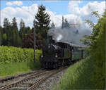 150 Jahre Emmentalbahn. 

Ed 3/4 2 der SMB kommt noch in den Bahnhof Affoltern-Weier gefahren. Mai 2025.
