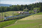 RABe 528 222 und RABe 528 205 auf dem Weg nach Bern.