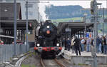 150 Jahre Emmentalbahn. 

In Malters muss 141-R-1244 erst einmal auf zwei sich kreuzende Regelzüge warten. Mai 2025.