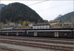 Rückkehr der Elefanten an den Gotthard.

Leichtstahlwagen AB4 3750 und B4 5560 in Göschenen. Oktober 2017.