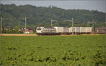 Rem 476 456 der Railcare mit einem Coopzug bei Hendschiken, Juni 2025.