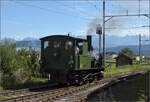 E 3/3 'Beinwyl' der Seethalbahn umfährt in Eschenbach ihren Zug.