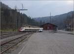 Giruno RABe 501 018 in Sihlbrugg, März 2022.