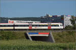Der an RBDe 560 302 angehängte Steuerwagen ABt NPZ DO 50 85 39-43 889-7 CH-SBB bei Salina Raurica. August 2025.
