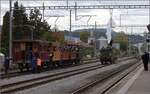 Den Schweizer Bahnen zum 175. Geburtstag.

D 1/3 Limmat muss in Laufenburg den Zug umfahren für die Rückreise. Oktober 2022.