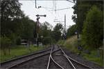 742-uerikon-hinwil-bauma-uebb-sbb-st/819944/fahrtag-im-zuercher-oberlandblick-auf-die Fahrtag im Zrcher Oberland.

Blick auf die Bahnhofsausfahrt in Bretswil. Juli 2023.