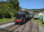 150 Jahre Tsstalbahn.

Der BT-Habersack Eb 3/5 9 trifft in Bretswil ein. September 2025.