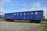 Der offene Güterwagen 37 TEN 80 D-WASCO 5375 065-9 Eanos im Bahnhof Hüntwangen-Wil. April 2026.