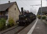 Den Schweizer Bahnen zum 175. Geburtstag.

Dampftage Koblenz, hier JS 35 (Eb 2/4 35) und dahinter A 3/5 705 in Rietheim. Oktober 2022.